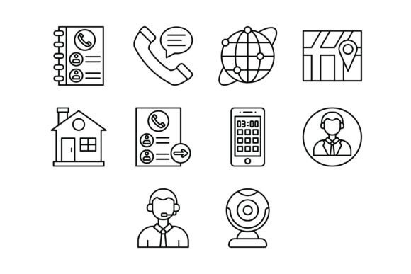 10 Communication Outline Icons Bundle: Streamlining Your Digital Voice