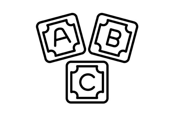 Abc Block Outline Icon: A Versatile Asset for Modern Design