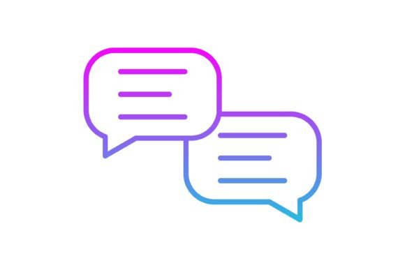 Chat Line Gradient Icon: A Modern Design Asset