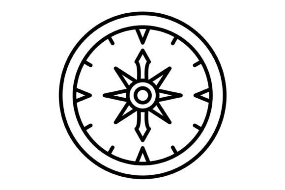 Compass Outline Icon: A Designer's Go-To for Modern, Versatile Graphics