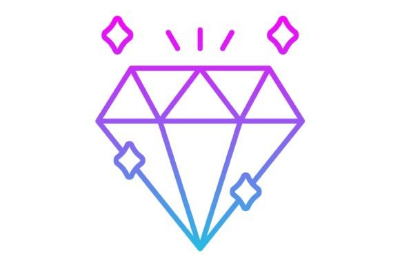 Diamond Line Gradient Icon: A Versatile Asset for Modern Design