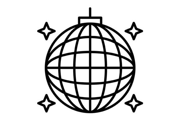Disco Ball Outline Icon: A Versatile Design Asset