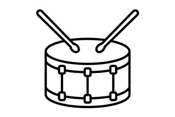 Drum Outline Icon: Your Go-To Vector for Modern Design