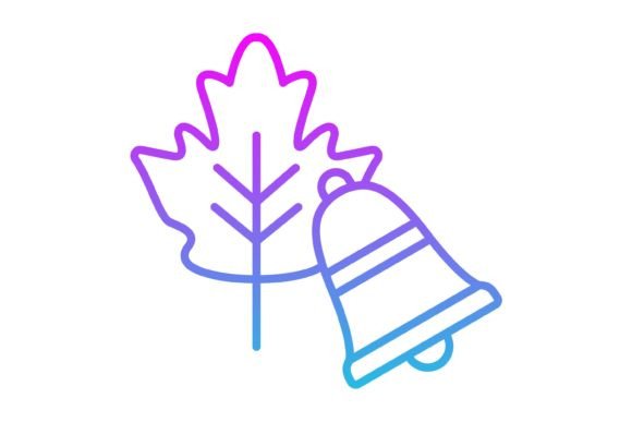 Embrace the Season: The Autumn Bell Line Gradient Icon