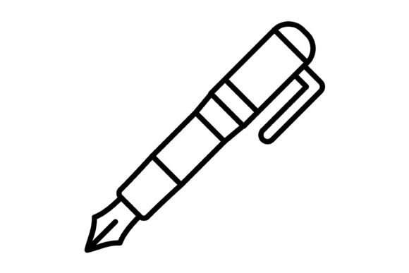 Embrace Timeless Craft with the Fountain Pen Outline Icon