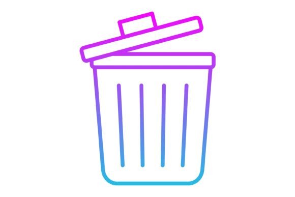 Explore the Dustbin Line Gradient Icon for Modern Design