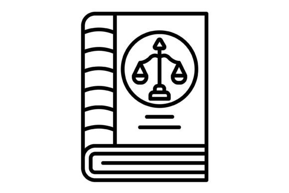 Law Book Outline Icon: A Modern Symbol for Clarity