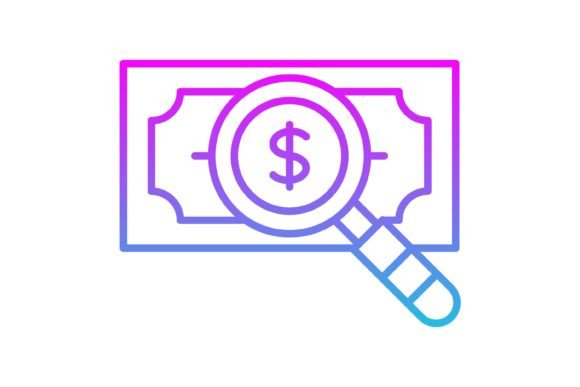 Loupe Money Line Gradient Icon: A Guide to This Modern Design Asset