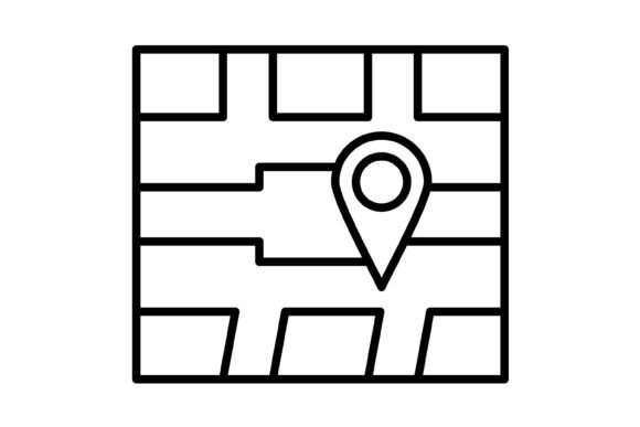 Map Location Outline Icon: A Versatile Design Asset