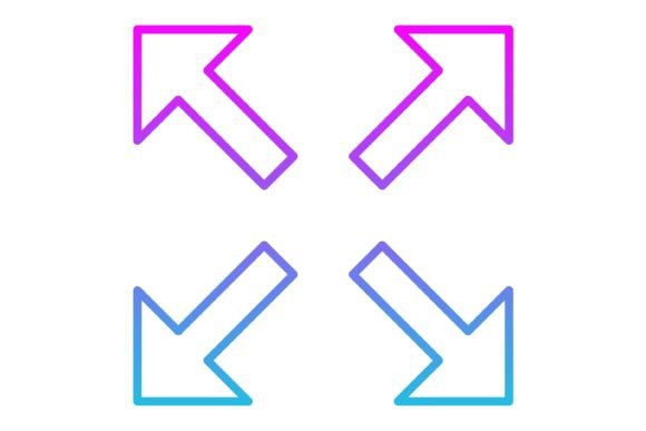 Maximize Line Gradient Icon: A Modern Design Essential