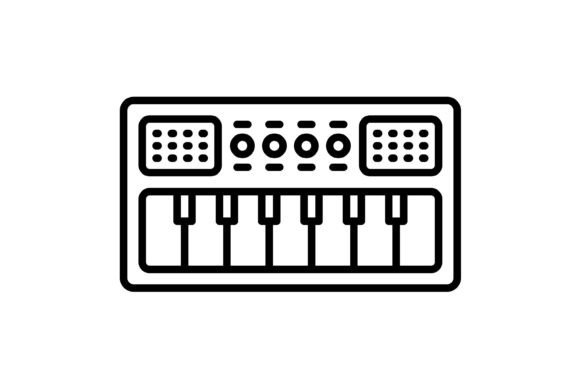 Piano Outline Icon: A Musical Note for Your Design Projects