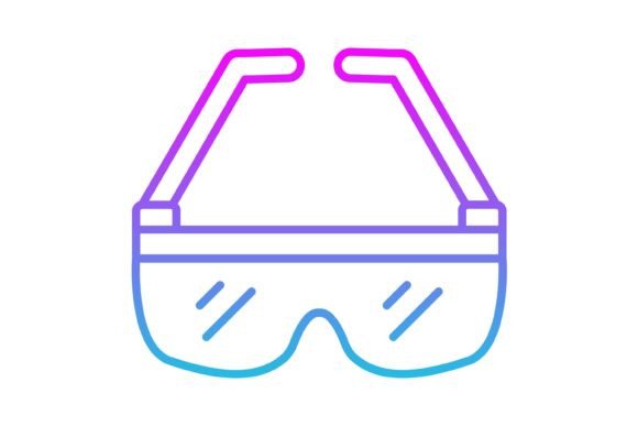 Practical Visual Communication: The Safety Glasses Line Gradient Icon