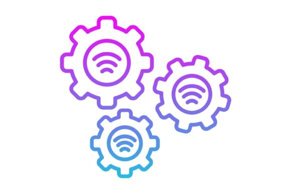 Setting Line Gradient Icon: Modern UI Versatility