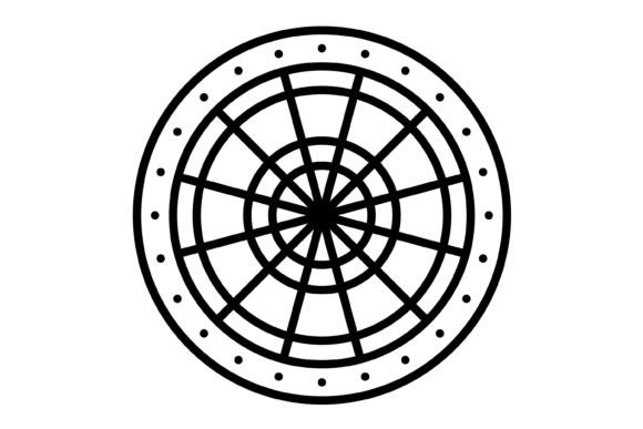 Sharp Focus: The Dart Board Outline Icon for Visual Impact