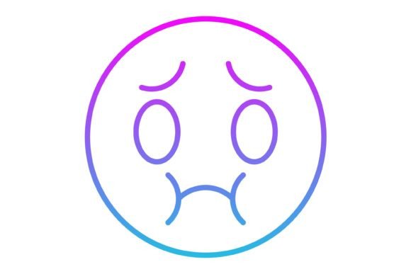 Sick Emoji Line Gradient Icon: A Modern Design Asset
