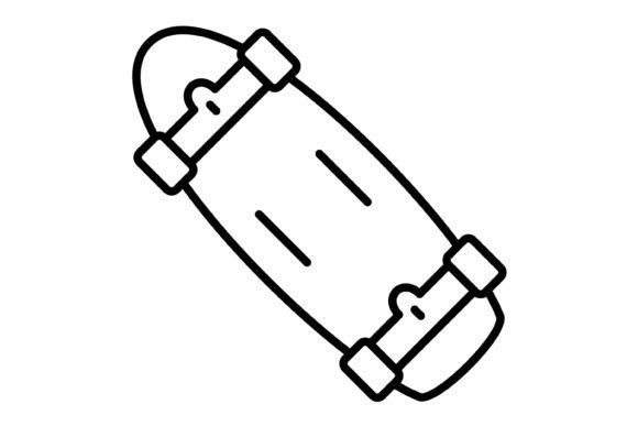 Skateboard Outline Icon: Your All-Purpose Design Asset