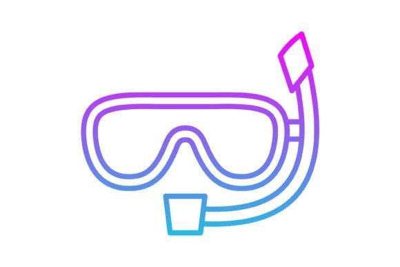 Snorkel Line Gradient Icon: A Modern Design Essential