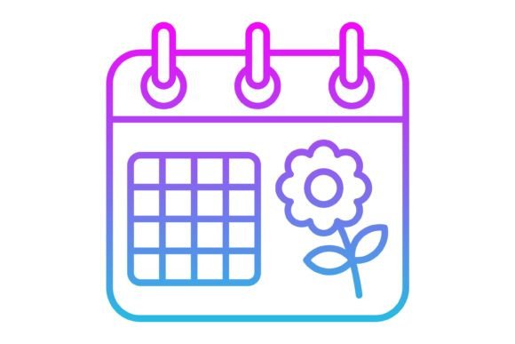 Spring Calendar Line Gradient Icon: A Fresh Take on Time
