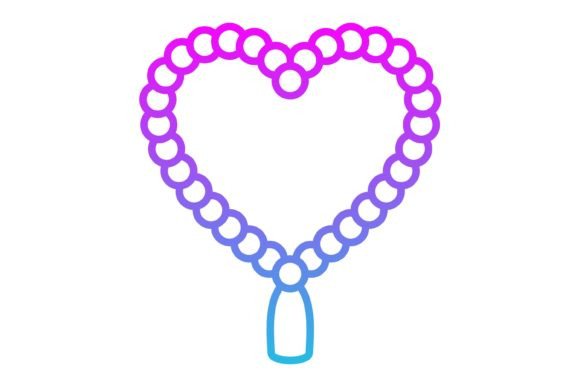 Tasbih Line Gradient Icon: A Modern Vector Set for Faith-Based Design
