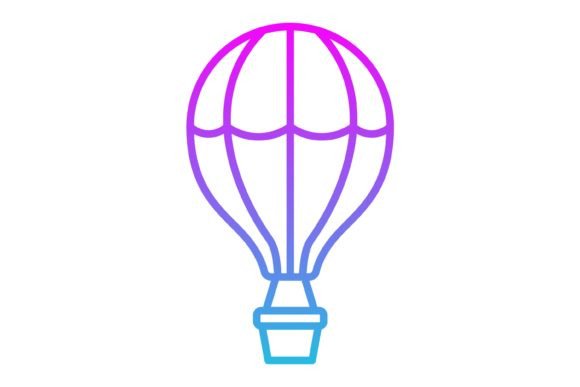 The Soaring Appeal of the Hot Air Balloon Line Gradient Icon