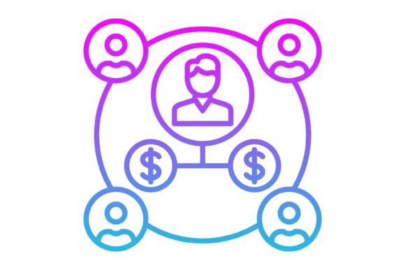 Why the Affiliate Marketing Line Gradient Icon Works